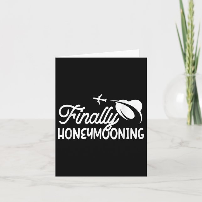 Carte Enfin Honeymoonin Honeymoonin Bride Groom Honey (Devant)