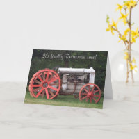 Enfin l'heure de la retraite Tracteur antique