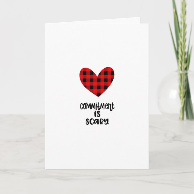 Carte Engagement est Écossais effrayant Saint-Valentin (Devant)