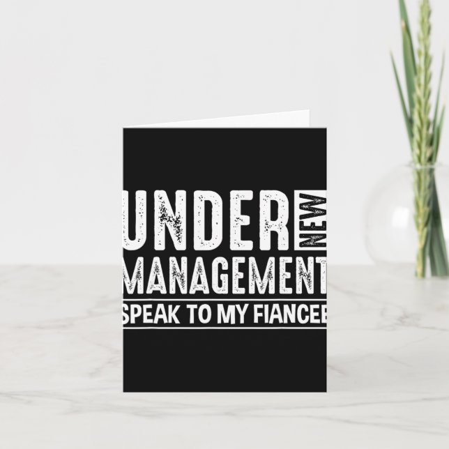 Carte Engagement Party Men Under New Management See Fian (Devant)