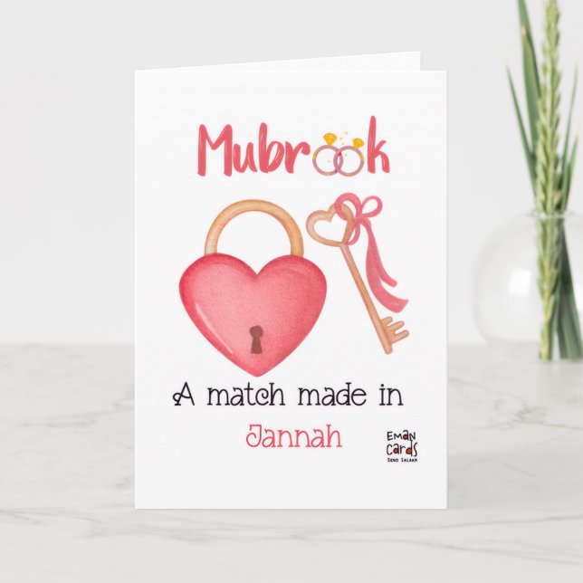 Carte Engagement Wishes with a Heart  (Devant)