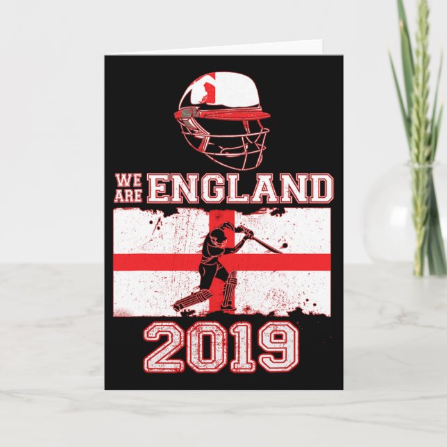 Carte England Cricket Team Supporters We Are England Gif (Devant)