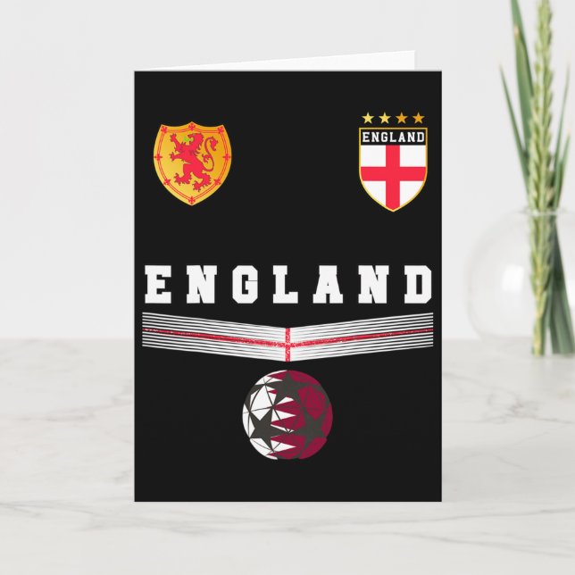Carte England Soccer Fans Jersey English Flag Footll Lov (Devant)