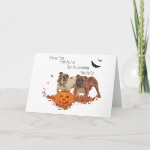 Carte English Bulldog Halloween
