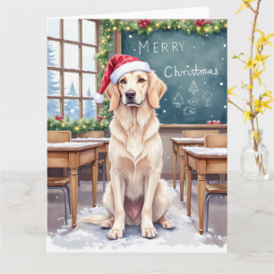 Carte English Setter Cozy Classroom Teacher Santa