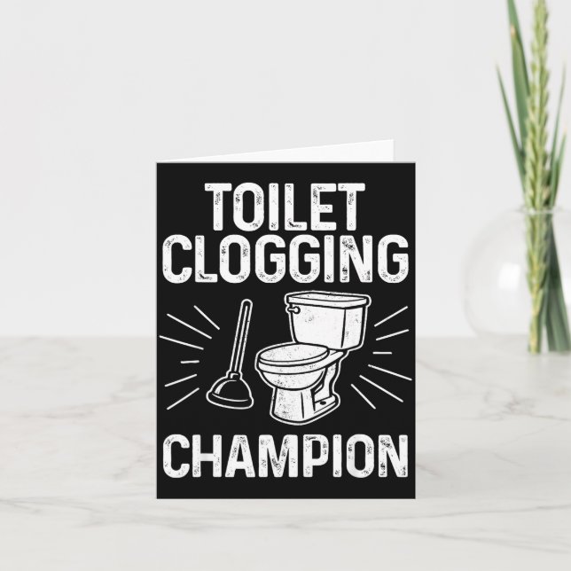 Carte Engorgement de toilette Chamon Drôle Graphique Eng (Devant)