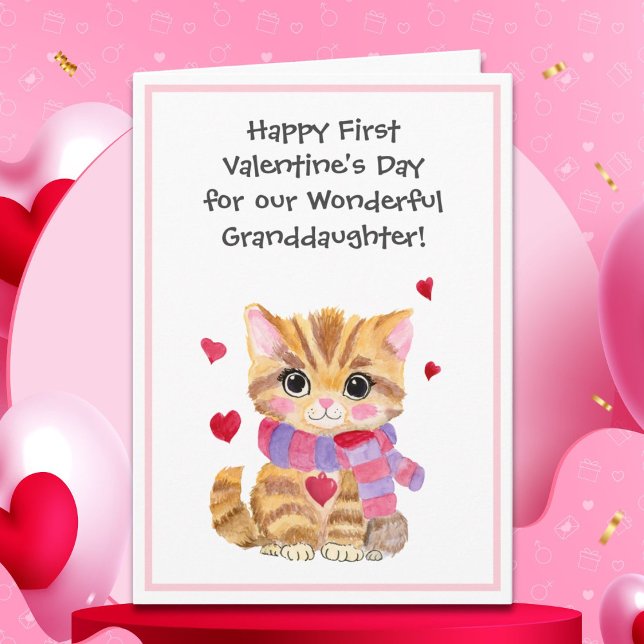 Carte Énigme de la Saint-Valentin Kitty With Hearts (Créateur téléchargé)