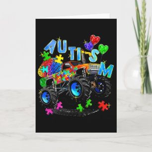 Carte Énigmes de Monster Truck pour enfants mignons Sens