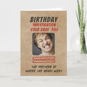 Carte Enquête d'anniversaire personnalisée sur les crime