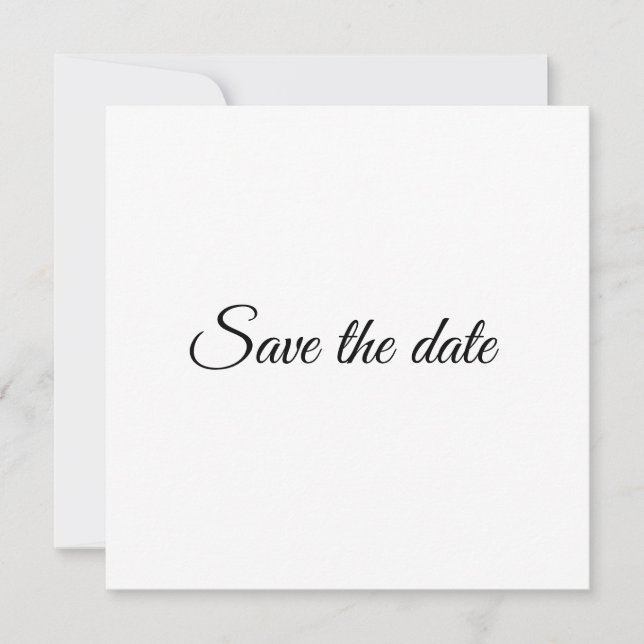 Carte Enregistrer la date, customiser le Mariage de text (Devant)