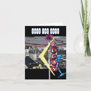 Carte Enregistrer la date Las Vegas mariage moderne