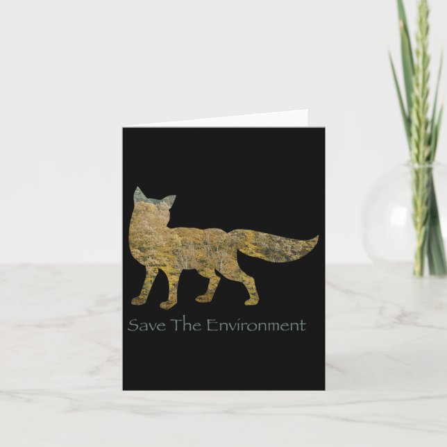 Carte Enregistrer l'environnement Fox Silhouette De l'en (Devant)