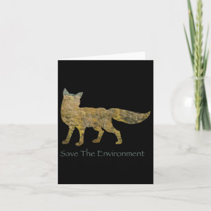Carte Enregistrer l'environnement Fox Silhouette De l'en