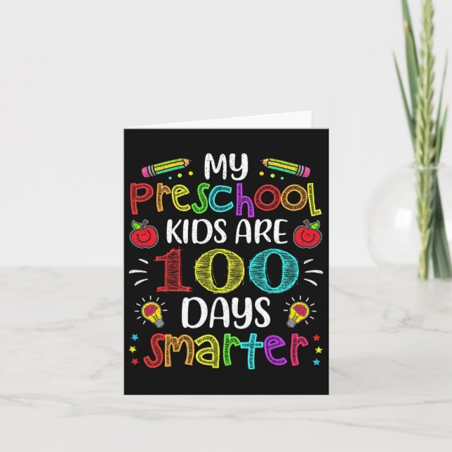 Carte Enseignant 100 Jours Smarter 100e Jour De Cadeau D (Devant)