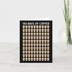 Carte Enseignant 100 tasses de café École du 100e jour