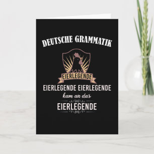 Carte Enseignant Allemand Agriculteur Poulet de Poule Ca