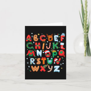 Carte Enseignant Alphabet De Noël Retour À L'École Vacan