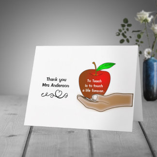 Carte Enseignant Apple Merci taille Jumbo