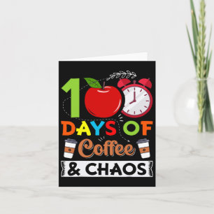 Carte Enseignant De Costume De Journée 100 Jours De Café