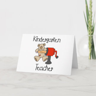 Carte Enseignant de la maternelle de l'ours et du charpe
