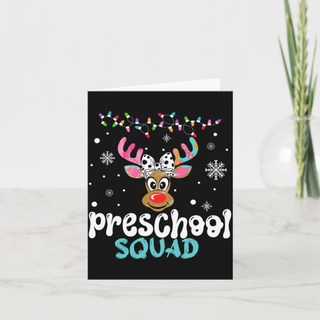 Carte Enseignant de maternelle Noël équipe de maternelle (Devant)
