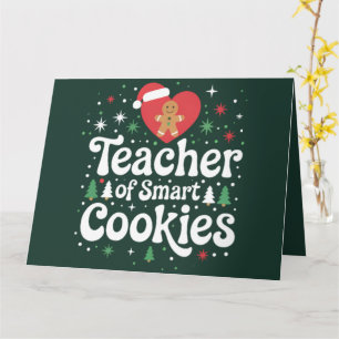 Carte Enseignant De Noël Des Cookies Intelligents
