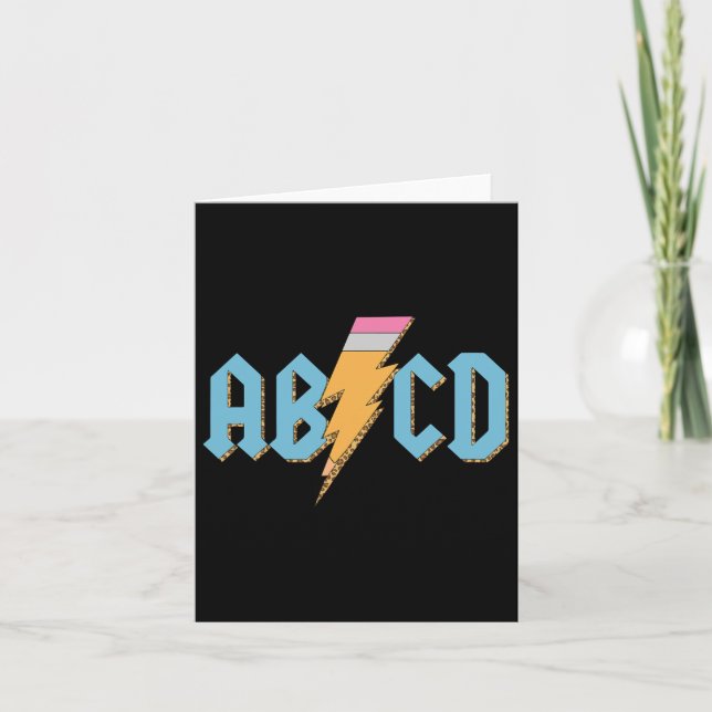 Carte Enseignant De Roulement De Roche De Crayon Abcd Re (Devant)