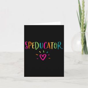 Carte Enseignant de vitesse - Speducator Coeur