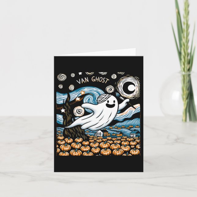 Carte Enseignant en art fantôme Halloween 2 (Devant)