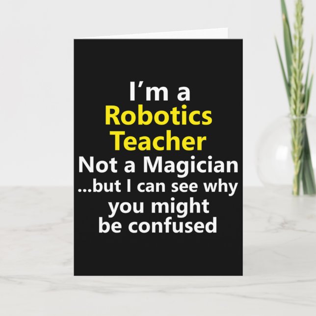 Carte Enseignant en robotique Professeur d'école Carrièr (Devant)