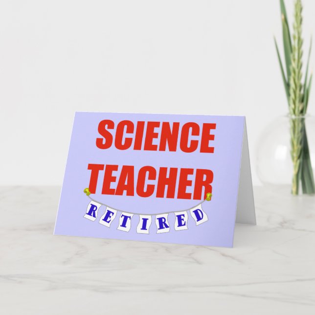 CARTE ENSEIGNANT EN SCIENCE RETRAITÉ (Devant)
