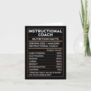 Carte Enseignant Enseignant Entraîneur Nutrition Facts R