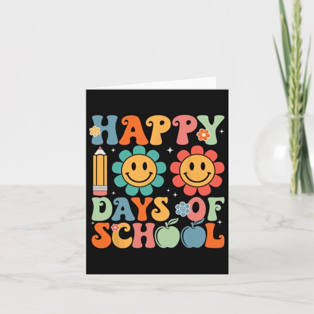 Carte Enseignant Étudiant 100ème Jour De L'École Joyeux  (Devant)