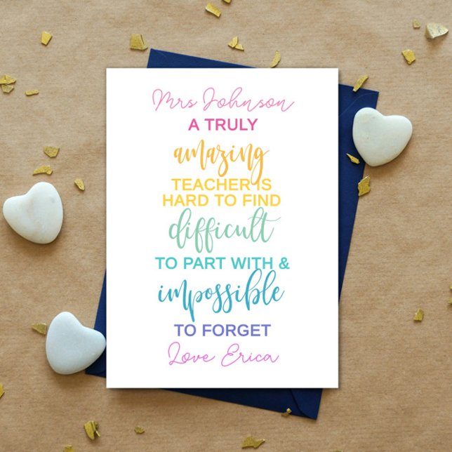 Carte Enseignant extraordinaire difficile à trouver impo (Créateur téléchargé)