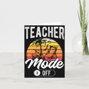 Carte Enseignant homme mode désactivé enseignant vacance