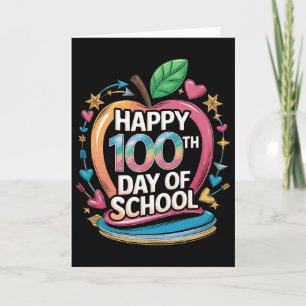 Carte Enseignant Jour Heureux 100e Mathématiques Cadre D