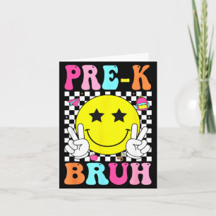Carte Enseignant maternelle bruh enfants rétro sourire r