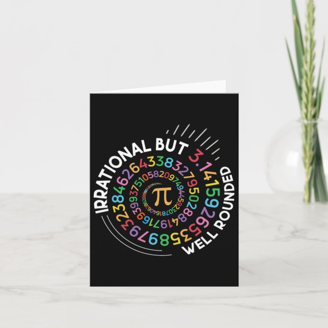 Carte Enseignant Math De La Journée Pi Irrationnel Mais  (Devant)