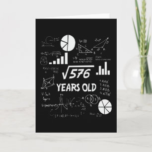 Carte Enseignant mathématiques Anniversaires de 24 ans 2