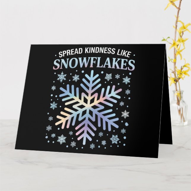 Carte Enseignant Noël Épandez la gentillesse comme des f (Fleur jaune)