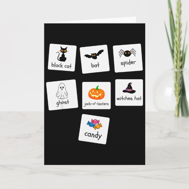 Carte Enseignant spécialisé en éducation pour Halloween  (Devant)