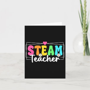 Carte Enseignant Steam Retour À L'École Enseignant Stem 