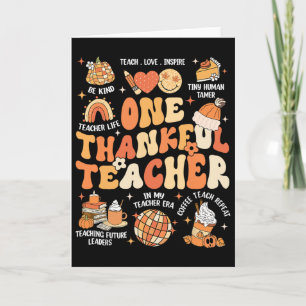 Carte Enseignant Thanksgiving Un Remerciement Enseignant