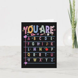 Carte Enseignant Vous Êtes Lettres Alphabet Apprendre Le