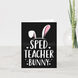 Carte Enseignante Spécialisée Bunny Pâques Éducation Spé