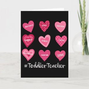 Carte Enseignante Tout-Petits Bonbon Cœur Doux Amour Sai