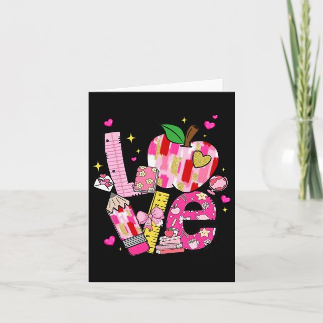 Carte Enseignants De L'Amour L'Enseignement Est Une Oeuv (Devant)