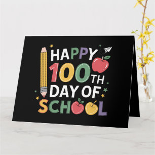 Carte Enseignants du 100e jour d'école Joyeux 100 jours