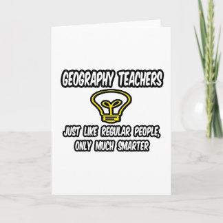 Carte Enseignants en géographie... Des gens réguliers, s