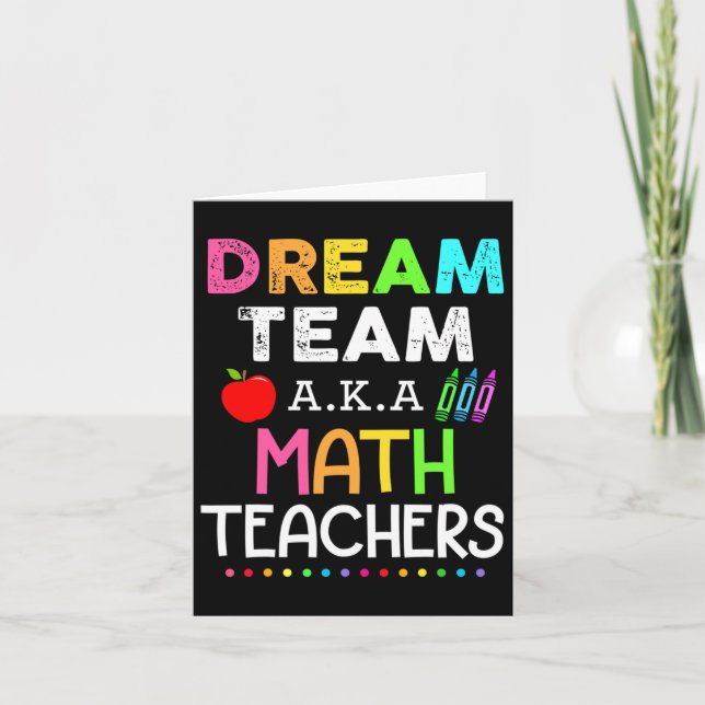 Carte Enseignants Maths Dream Team Aka Enseignants Math  (Devant)